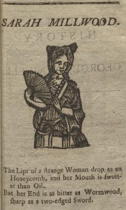 Woodcut of Sarah Millwood