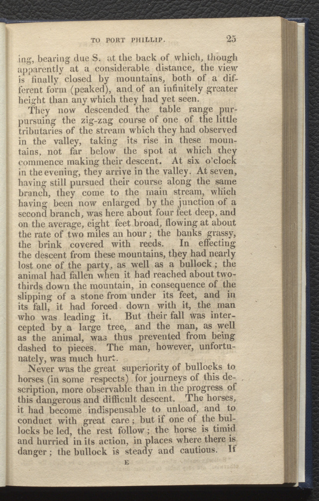 An image of the text on page 25 of the Journey of Discovery to Port Philip