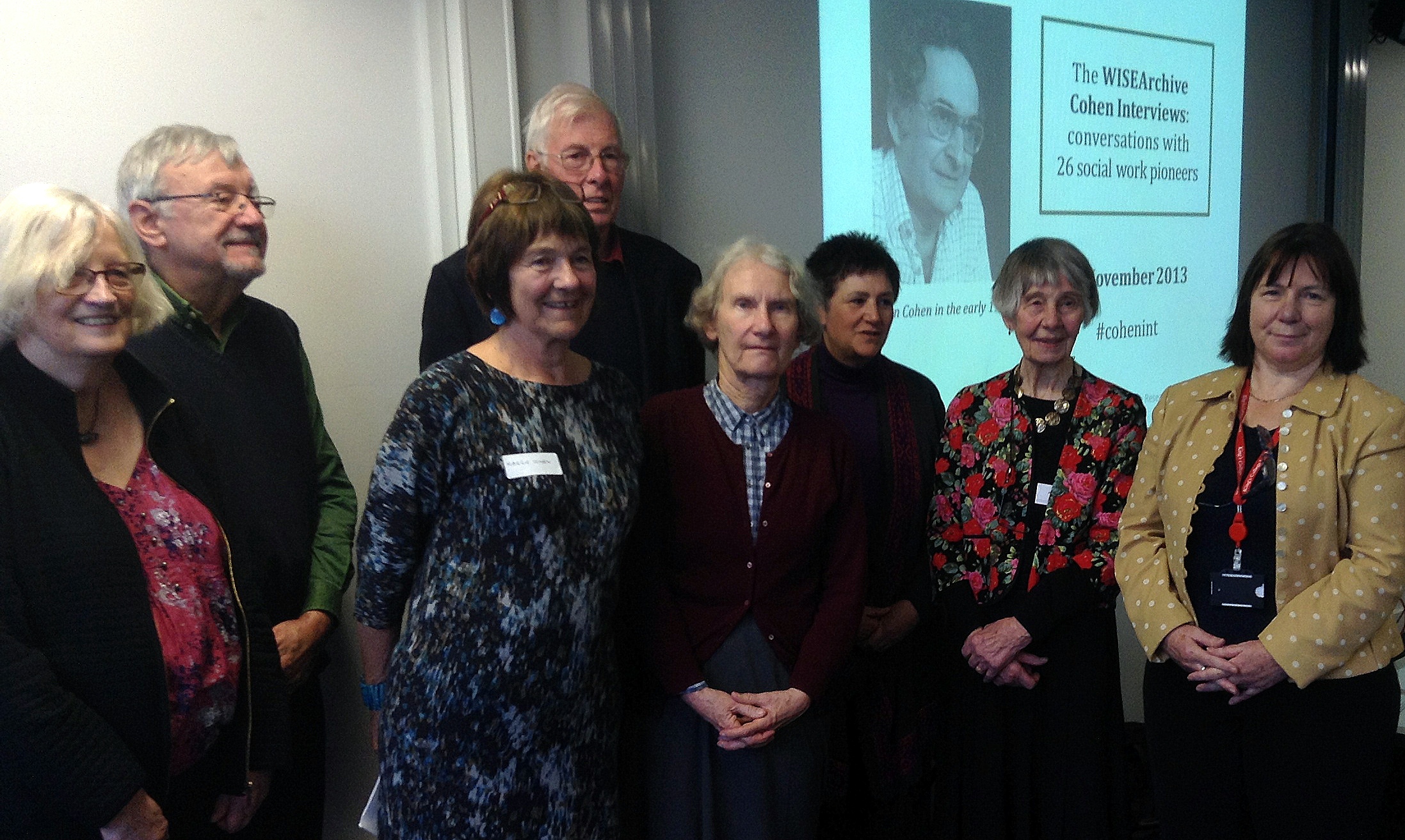 Speakers at the launch of the Cohen Interviews