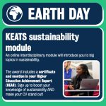 Graphic showing what the KEATS sustainability module is about.